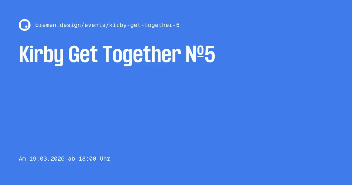 Kirby Get Together №5 –
                bremen.design