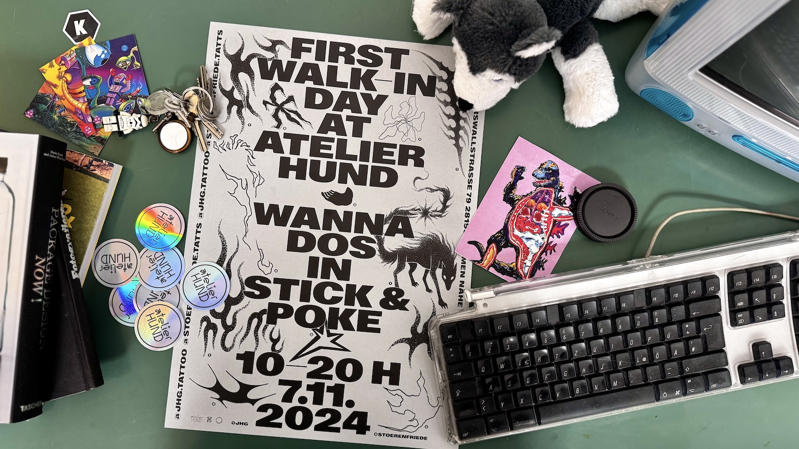 Plakat für die Walk In Tattoo Aktion